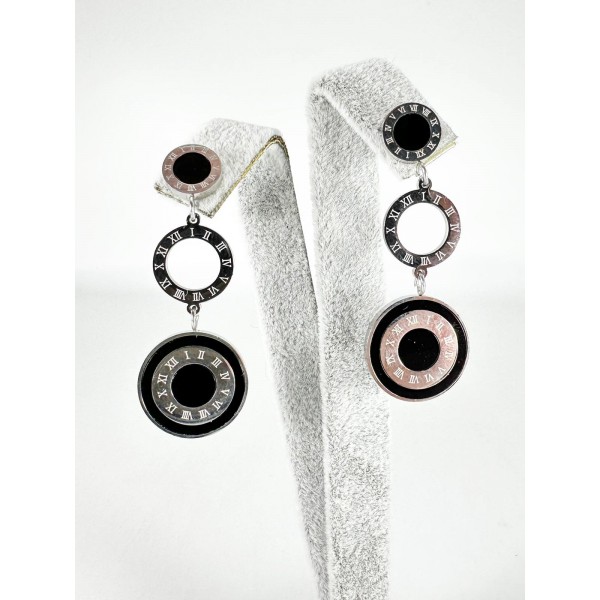 Gümüş Halka Detaylı Küpe